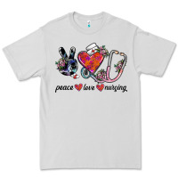 Dove Grey peace love nursing Premium Tee - SublimationCraftShop