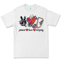 White peace love nursing Premium Tee - SublimationCraftShop