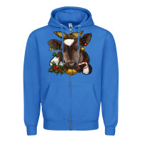 True Royal christmas baby cow Zipper Hoodie - RanaPortraitStore