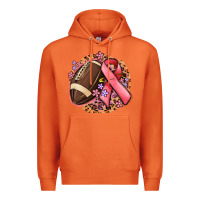 Carrot breast cancer ribbon and american football Premium Hoodie - MaliasSmallBusiness
