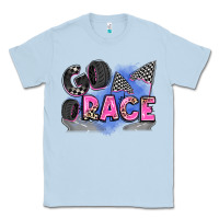 Dusty Blue go race Classic Tee - Zillion Design Studio