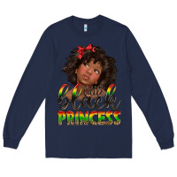 Navy little black princess Long Sleeve Tee - texasbilliewilder