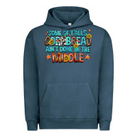 Pigment Midnight Navy some of yalls cornbread aint done in the middle Urban Hoodie - NancyCooperArtShop