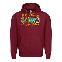Burgundy for the love of sunshine Zipper Hoodie - Zillion Design Studio