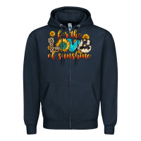 Navy for the love of sunshine Zipper Hoodie - Zillion Design Studio