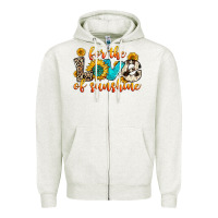 Oatmeal Heather for the love of sunshine Zipper Hoodie - Zillion Design Studio