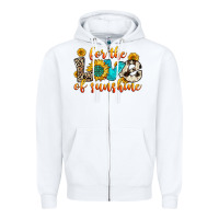 White for the love of sunshine Zipper Hoodie - Zillion Design Studio