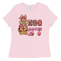 Bubblegum Pink easter pink camouflage egg hunter  bunny Ladies Tee - BarkalooDesign