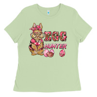 Matcha easter pink camouflage egg hunter  bunny Ladies Tee - BarkalooDesign