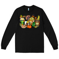 Black thanksgiving coffee cups Long Sleeve Tee - Zillion Design Studio