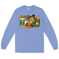 Colony Blue thanksgiving coffee cups Long Sleeve Tee - Zillion Design Studio