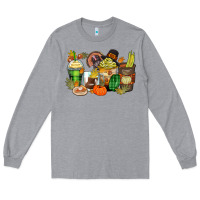 Heather Grey thanksgiving coffee cups Long Sleeve Tee - Zillion Design Studio