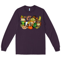 Plum thanksgiving coffee cups Long Sleeve Tee - Zillion Design Studio