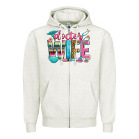 Oatmeal Heather doctor wife Zipper Hoodie - Zillion Design Studio
