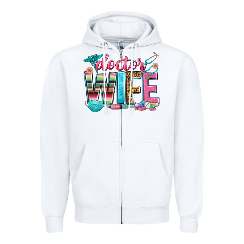 Doctor Wife Zipper Hoodie by Zillion Design Studio | Teevron