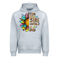 Heather Grey she believed she could so she did Urban Hoodie - NancyCooperArtShop