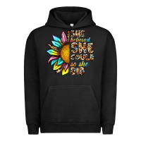 Pigment Black she believed she could so she did Urban Hoodie - NancyCooperArtShop