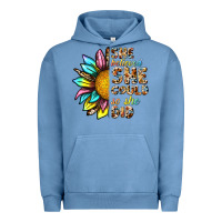 Pigment Pebble Blue she believed she could so she did Urban Hoodie - NancyCooperArtShop