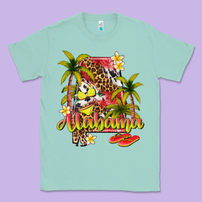 Summer Alabama Classic Tee Designed By Texasbilliewilder