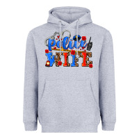 Heather Grey police wife Heavyweight Hoodie - AdoDesignShop