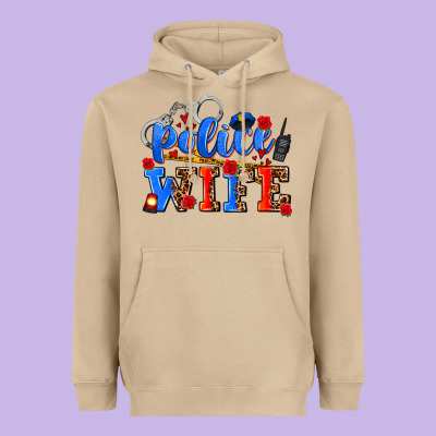 Police Wife Heavyweight Hoodie Designed By Adodesignshop