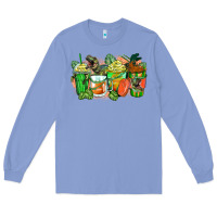 Colony Blue t rex coffee cups Long Sleeve Tee - Zillion Design Studio