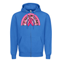 True Royal breast cancer rainbow Zipper Hoodie - RanaPortraitStore