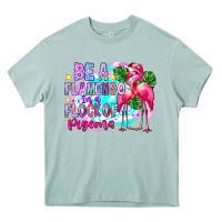 Arona bea flamingo in a flock of pigeons Heavy Core Tee - CowhideDigitalArt