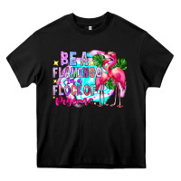 Black bea flamingo in a flock of pigeons Heavy Core Tee - CowhideDigitalArt