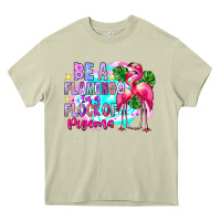 Mossy bea flamingo in a flock of pigeons Heavy Core Tee - CowhideDigitalArt