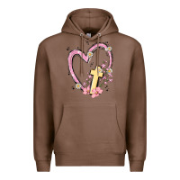 Chestnut heart cross Premium Hoodie - MaliasSmallBusiness