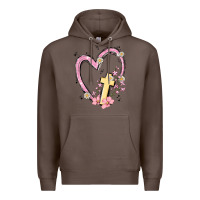 Coffee heart cross Premium Hoodie - MaliasSmallBusiness