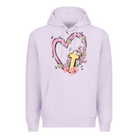 Lilac heart cross Premium Hoodie - MaliasSmallBusiness