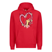 Red heart cross Premium Hoodie - MaliasSmallBusiness