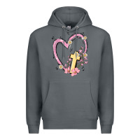 Rock heart cross Premium Hoodie - MaliasSmallBusiness