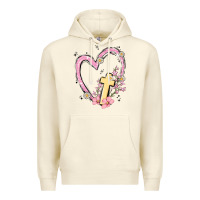 Sandshell heart cross Premium Hoodie - MaliasSmallBusiness