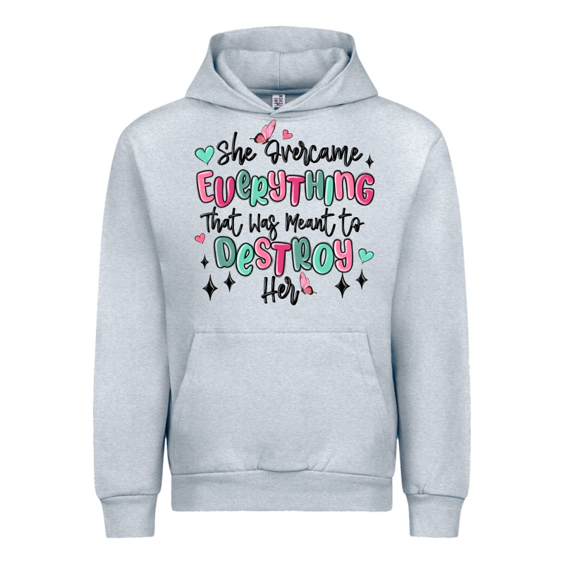 She Overcame Everything That Was Meant To Destroy Urban Hoodie by MaliasSmallBusiness | Teevron