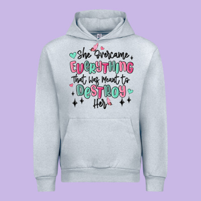 She Overcame Everything That Was Meant To Destroy Urban Hoodie Designed By Maliassmallbusiness