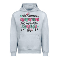 Heather Grey she overcame everything that was meant to destroy Urban Hoodie - MaliasSmallBusiness