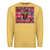 Antique Gold highland cow valentines Premium Sweatshirt - JahusDesignShop