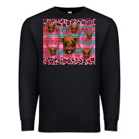Black highland cow valentines Premium Sweatshirt - JahusDesignShop