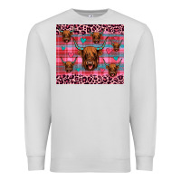 Dove Grey highland cow valentines Premium Sweatshirt - JahusDesignShop