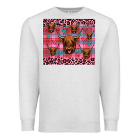 Oatmeal Heather highland cow valentines Premium Sweatshirt - JahusDesignShop