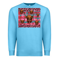 Ocean Blue highland cow valentines Premium Sweatshirt - JahusDesignShop