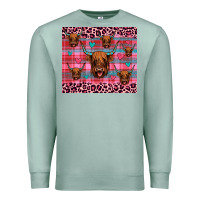 Seafoam highland cow valentines Premium Sweatshirt - JahusDesignShop