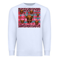 White highland cow valentines Premium Sweatshirt - JahusDesignShop