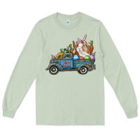 Matcha Happy Easter Truck with Bunny Eggs And Carrot Long Sleeve Tee - RanaPortraitStore