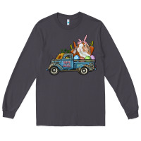 Smoke Happy Easter Truck with Bunny Eggs And Carrot Long Sleeve Tee - RanaPortraitStore