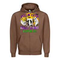 Chestnut Feeling Cute Might Haunt U Later Zipper Hoodie - texasbilliewilder