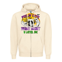 Sandshell Feeling Cute Might Haunt U Later Zipper Hoodie - texasbilliewilder